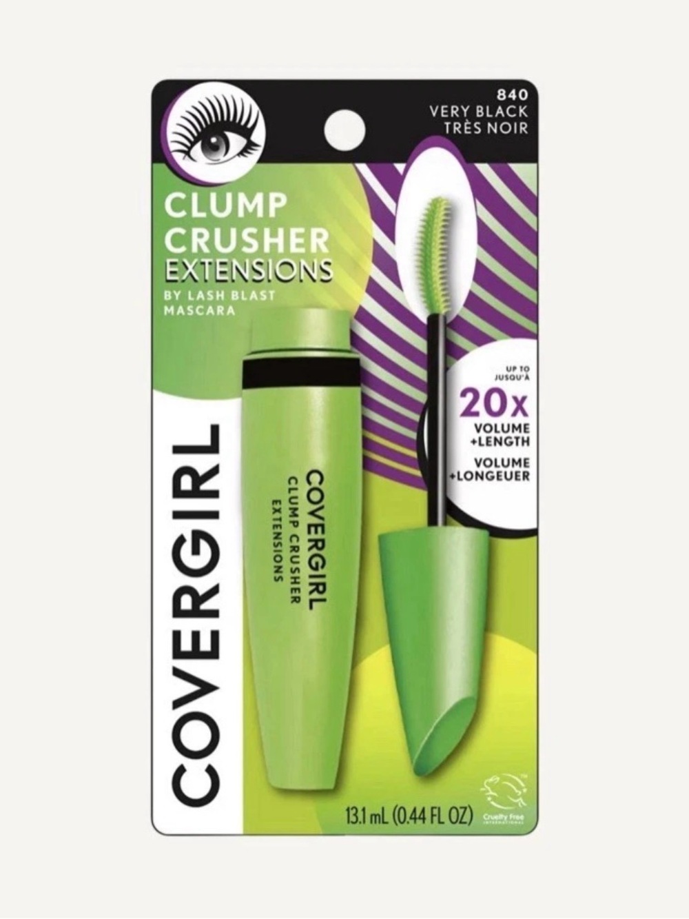 COVERGIRL Clump Crusher Extensions Mascara in Very Black - Lime Green Packaging